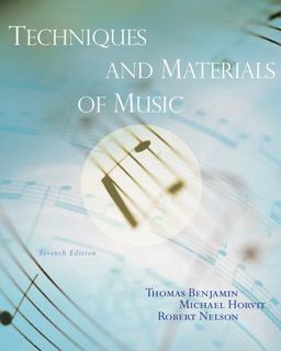 Techniques and Materials of Music 7th 9780495189770 Front Cover