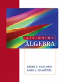 Beginning Algebra 1st 2008 9780495388210 Front Cover