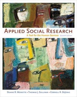 Applied Social Research A Tool for the Human Services 7th 9780495392460 Front Cover