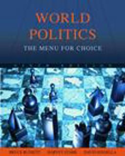 World Politics The Menu for Choice 9th 9780495410683 Front Cover