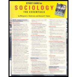 Study Card for Andersen/Taylor's Sociology: the Essentials, 5th