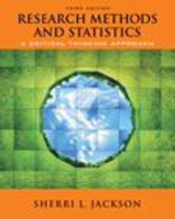 Research Methods and Statistics A Critical Thinking Approach 3rd 9780495510017 Front Cover