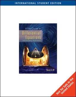 A First Course in Differential Equations, International Edition