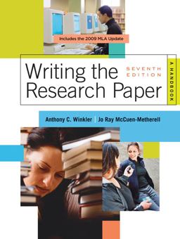 Writing the Research Paper 2009 A Handbook 7th 9780495799658 Front Cover