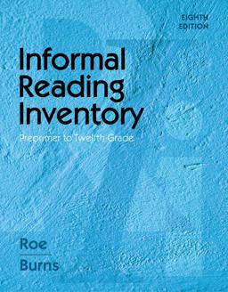 Informal Reading Inventory Preprimer to Twelfth Grade 8th 9780495808947 Front Cover