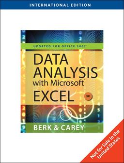 Data Analysis with Microsoft Excel