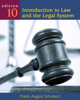 Introduction to Law and the Legal System 10th 9780495899334 Front Cover