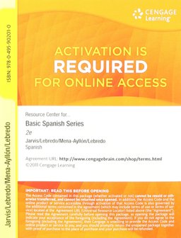 Resource Center 3-Semester Printed Access Card for Jarvis' Basic Spanish