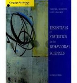 Cengage Advantage Books: Essentials of Statistics for Behavioral Science 7th 9780495910558 Front Cover