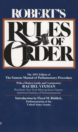 Robert's Rules of Order