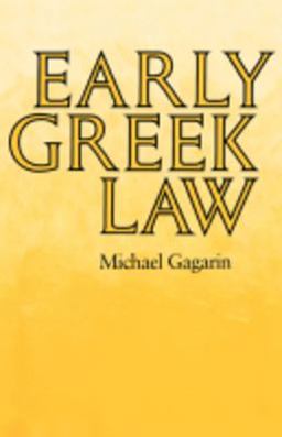 Early Greek Law  9780520066021 Front Cover