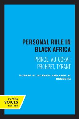 Personal Rule in Black Africa Personal Rule in Black Africa