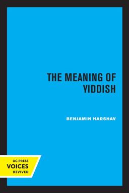The Meaning of Yiddish