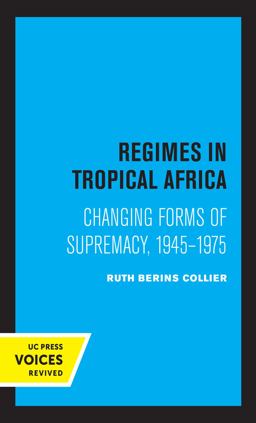 Regimes in Tropical Africa Regimes in Tropical Africa