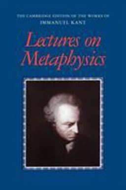 Lectures on Metaphysics  9780521000765 Front Cover