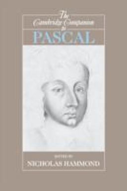 Cambridge Companion to Pascal  9780521006118 Front Cover