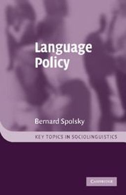 Language Policy  9780521011754 Front Cover