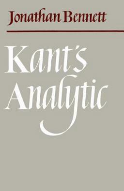 Kant's Analytic  9780521093897 Front Cover