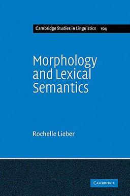 Morphology and Lexical Semantics Morphology and Lexical Semantics