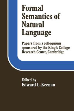 Formal Semantics of Natural Language  9780521111119 Front Cover