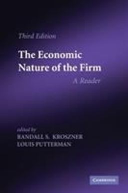 Economic Nature of the Firm A Reader 3rd 9780521141772 Front Cover