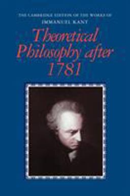 Theoretical Philosophy After 1781  9780521147644 Front Cover