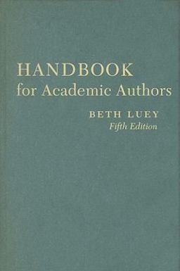 Handbook for Academic Authors Handbook for Academic Authors