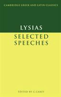 Lysias Selected Speeches  9780521269889 Front Cover