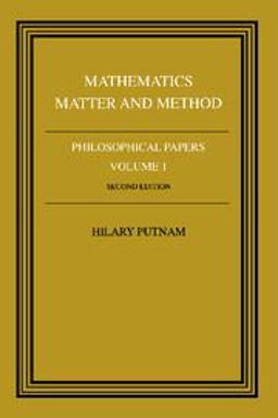 Philosophical Papers Mathematics, Matter and Method 2nd 9780521295505 Front Cover