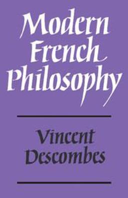 Modern French Philosophy  9780521296724 Front Cover