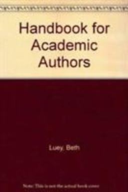 Handbook for Academic Authors Handbook for Academic Authors
