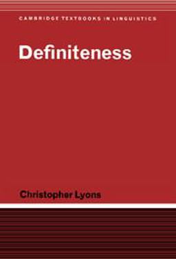 Definiteness  9780521362825 Front Cover