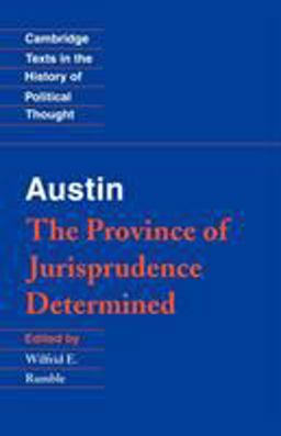 Austin The Province of Jurisprudence Determined  9780521447560 Front Cover
