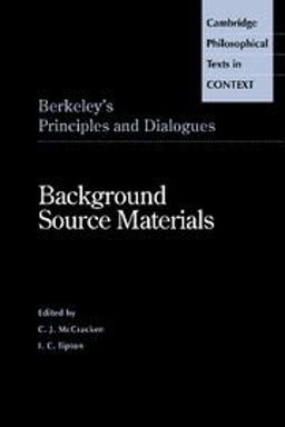 Berkeley's Principles and Dialogues Background Source Materials  9780521498067 Front Cover