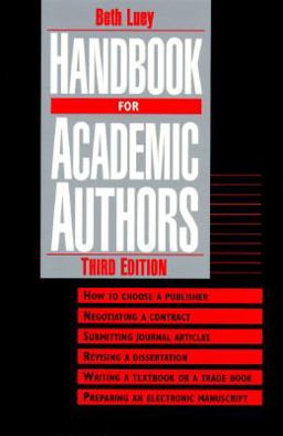Handbook for Academic Authors Handbook for Academic Authors