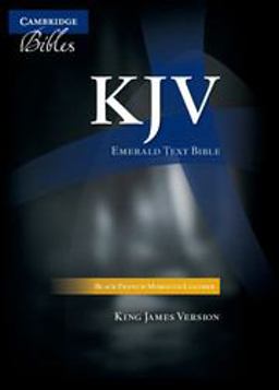 KJV Emerald Text Bible, Black French Morocco Leather, KJ533 T  9780521507813 Front Cover
