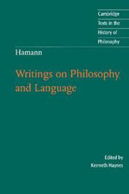 Hamann Writings on Philosophy and Language  9780521520676 Front Cover