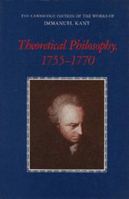 Theoretical Philosophy, 1755-1770  9780521531702 Front Cover