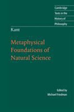 Metaphysical Foundations of Natural Science  9780521544757 Front Cover