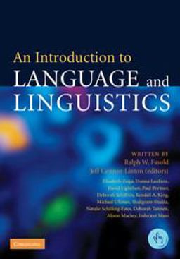Introduction to Language and Linguistics  9780521612357 Front Cover