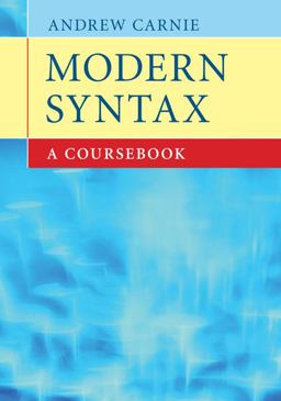 Modern Syntax A Coursebook  9780521682046 Front Cover