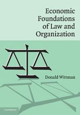 Economic Foundations of Law and Organization  9780521685245 Front Cover