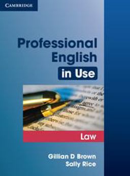 Professional English in Use Law  9780521685429 Front Cover