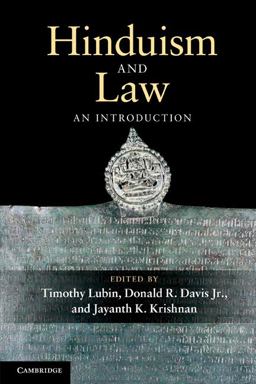 Hinduism and Law An Introduction  9780521716260 Front Cover