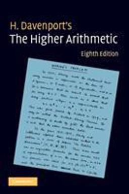 Higher Arithmetic An Introduction to the Theory of Numbers 8th 9780521722360 Front Cover