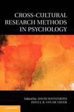 Cross-Cultural Research Methods in Psychology  9780521758420 Front Cover