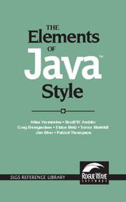 Elements of Java Style  9780521777681 Front Cover