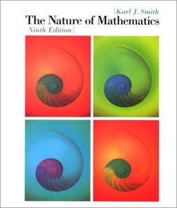Nature of Mathematics 9th 9780534368906 Front Cover
