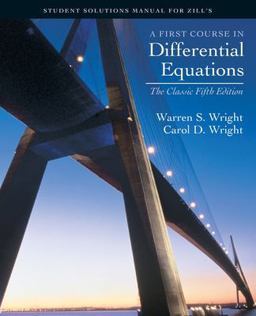 First Course in Differential Equations 5th 9780534382803 Front Cover