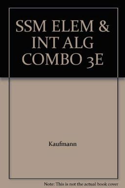 Ssm Elem and Int Alg Combo 3E